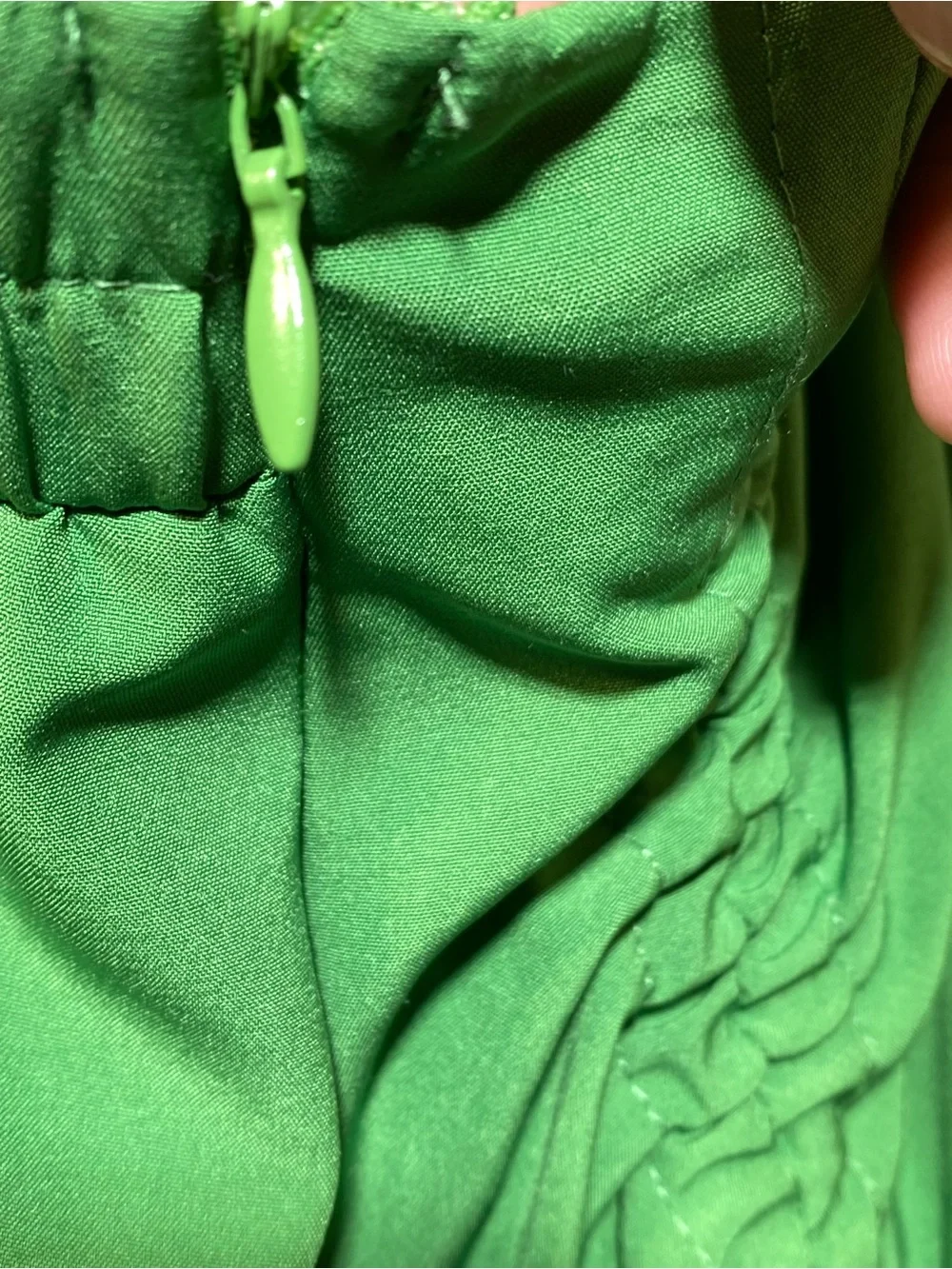 Green Ruffled Tiered Women's Skirt